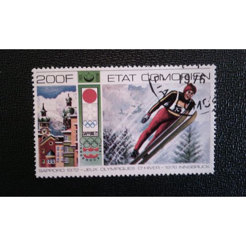 Timbre Comores Yt Pa 101 Saut À Ski 1976