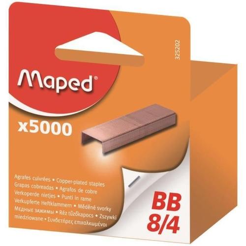 Maped Lot De 3 Btes De 5000 Agrafes Bb 8/4 Cuivre