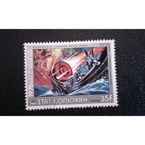 Timbre Comores Yt 165 Découverte De L'amérique Par Les Vikings 1976