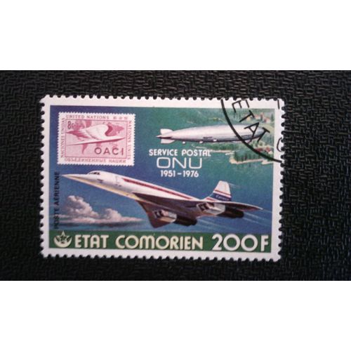 Timbre Comores Yt 110 Avion 1976
