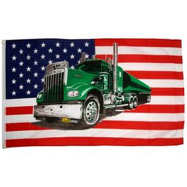 Drapeau Usa Etat Unis Camion Americain Kenworth Vert 150x90 Flag Rakuten