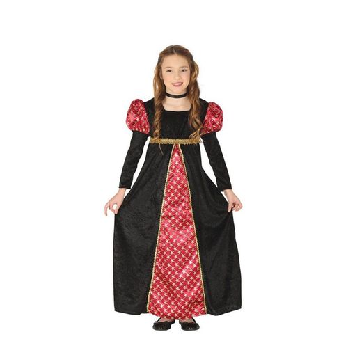 Déguisement De Dame Médiévale Noire Pour Fille (Taille 7-9a)