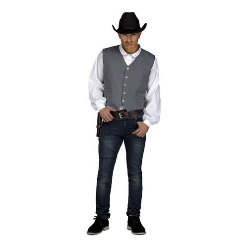 Déguisement Ou Gilet Gris De Cowboy Pour Homme