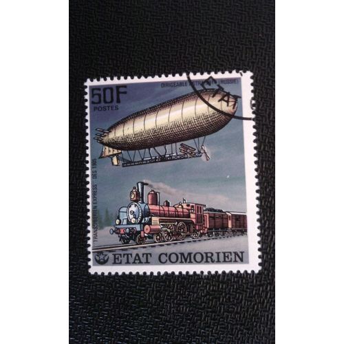 Timbre Comores Yt 181 Dirigeable Astra Et Train Transsibérien 1977