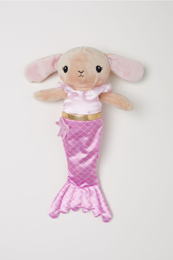 Doudou Lapin Chien Beige Poisson Queue Sirene Rose Etoile De Mer H&M Peluche Jouet Petite Fille Hetm