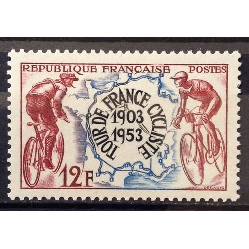 Tour De France Cycliste 12f (Impeccable N° 955) Neuf** Luxe (= Sans Trace De Charnière) - France Année 1953 - N22021