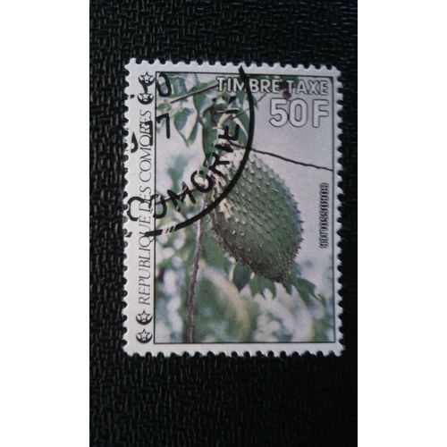 Timbre Comores Yt T 14 Pomme À La Crème (Annona Muricata) 1977