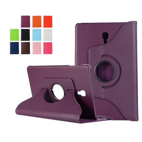 Housse Samsung Galaxy Tab S4 Wifi 4g/Lte Cuir Style Violette Rotative - Etui Coque Violet Protection 360 Degrés Tablette Galaxy Tab S4 10,5 Pouces 2018 T830 / T835 - Accessoires Pochette Xeptio Case