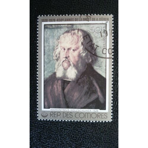 Timbre Comores Yt 210 Albrecht Durer, 450ème Anniversaire De La Mort 1978