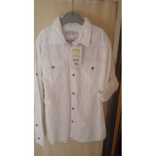 Chemise Blanche Manches Retroussables