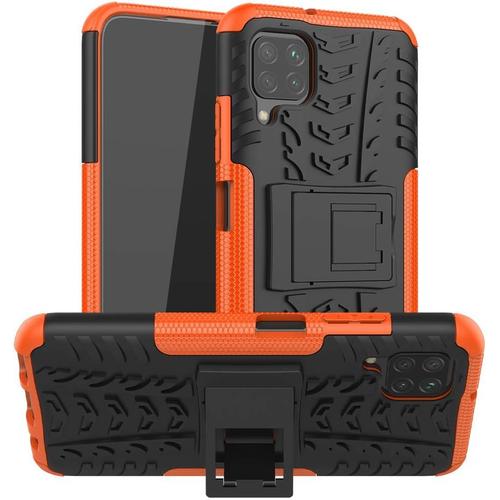 Coque Pour Huawei P40 Lite Tpu+Pc Protection Cover Tough Armor Résistant Aux Chocs Antipoussière Antiscratch Support Hybride Étui Protection Case Orange