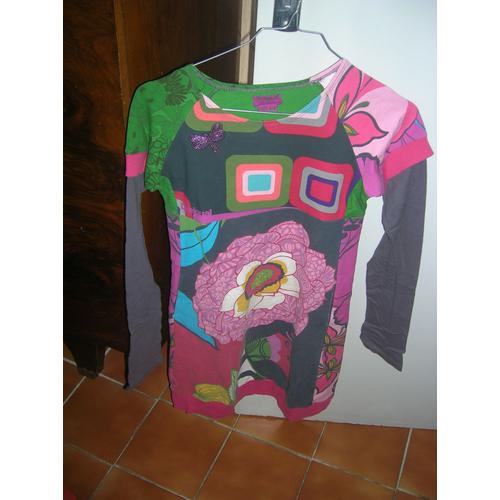 Robe Désigual Manches Longues 10/12 Ans.