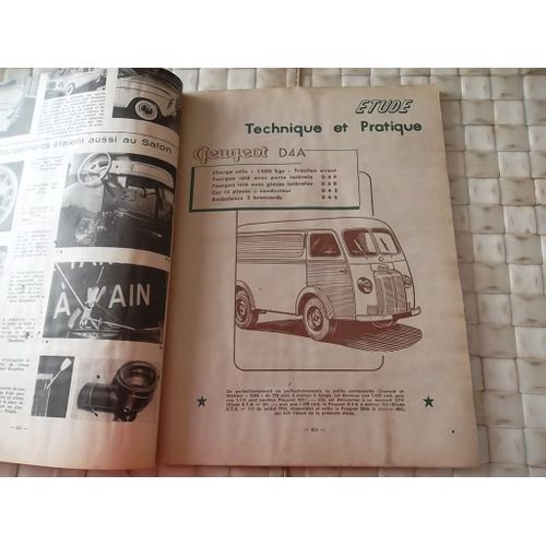 Revue Technique Peugeot D 4 A Fourgon Moteur 403 - Utilitaires Salon