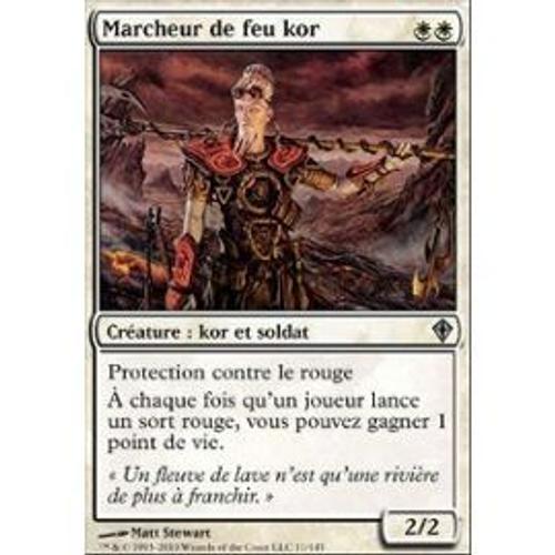 Marcheur De Feu Kor ( Kor Firewalker ) - Magic Mtg - Worldwake Vf Mint 11 - U - Foil / Premium