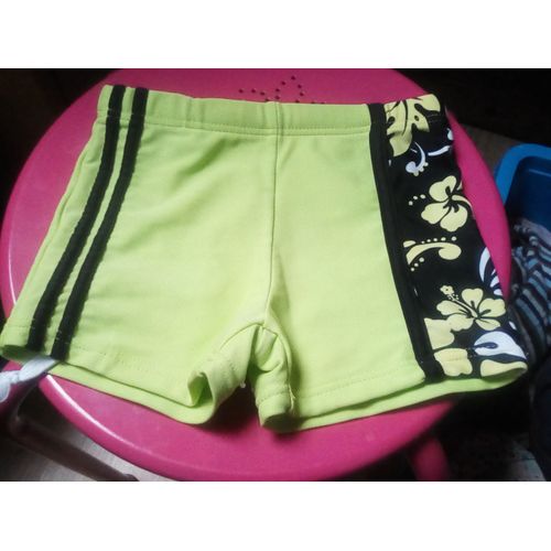 Maillot De Bain Garçon 2 Ans Vert Anis Noir