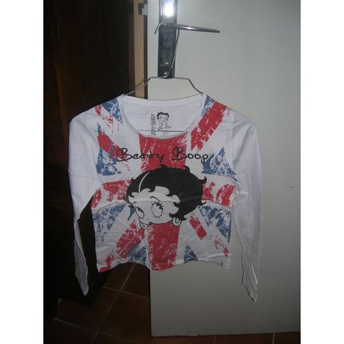 T-Shirt Manches Longues Betty Boop 12 Ans 100% Coton.