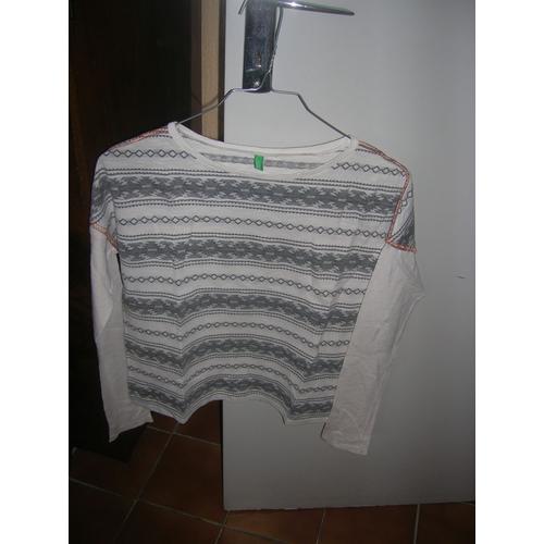 Pull Fin Benetton 11/12 Ans 58% Coton,42% Polyester.