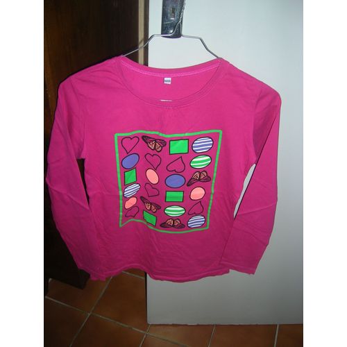 Tunique Autre Manches Longues 100% Coton 10/12 Ans Multicolore.