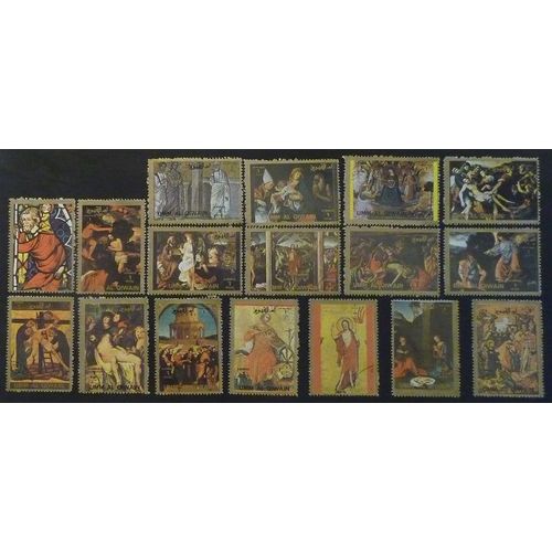 Umm Al Qiwain Oblitéré Lot De 17 Timbres La Vie Du Christ