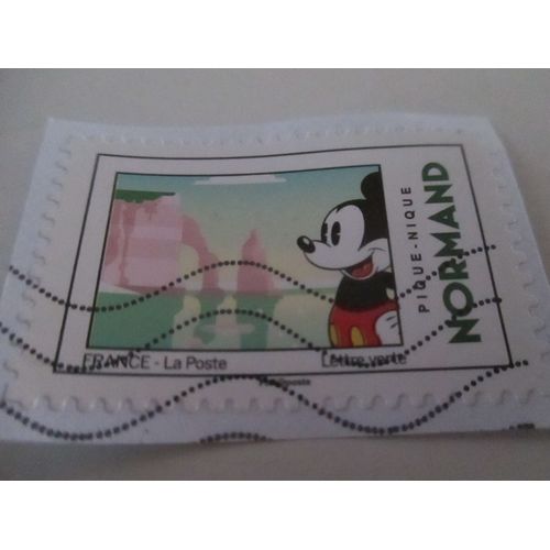 Timbre Lettre Verte : Mickey Pique-Nique Normand