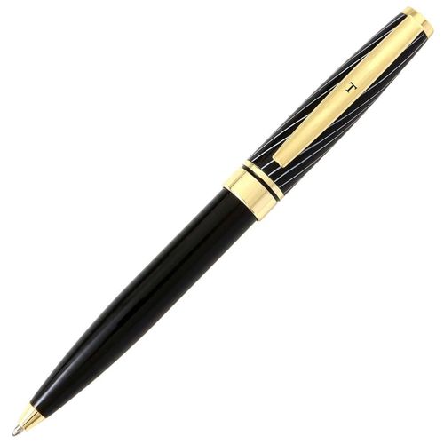 Draeger Stylo Bille De Qualité Noir Rétractable Texte T Avec Son Écrin