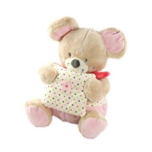 Doudou Souris Musical Mots D'enfants Rose Peluche Boîte À Musique Leclerc