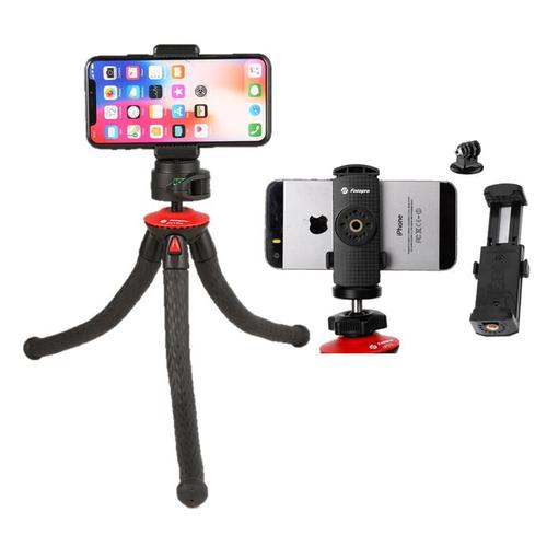 Fotopro - Trépied de table flexible rotule ball - UFO 2 Plus + Kit accessoires pour smartphone (SJ-86) + Action Cam ( GA-2)