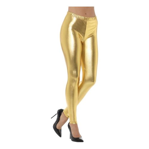Leggings Métallisé Doré Pour Femme (Taille M)