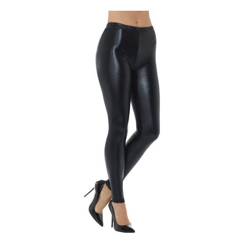 Leggings Métallisé Noir Pour Femme (Taille S)