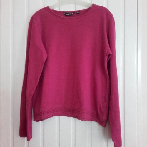 T-Shirt Manches Longues Rose Fushia Fille 12 Ans