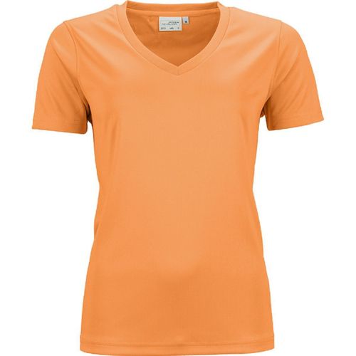 T-Shirt Respirant Femme Col V - Running - Jn735 - Orange