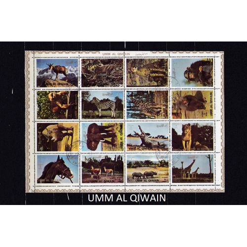 Bloc De Umm Al Qiwain Avec Des Animaux (Lot 1)