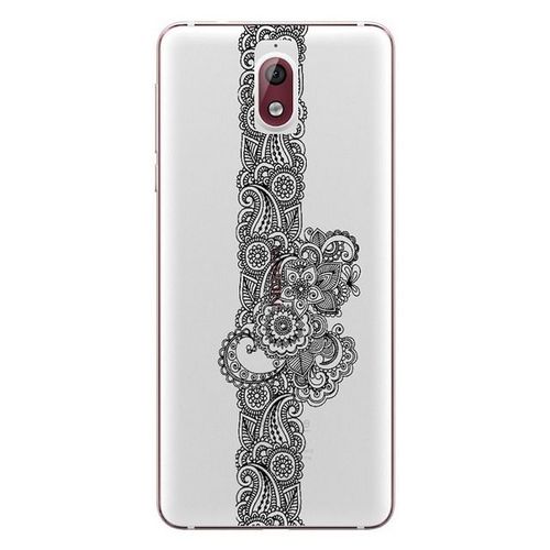 Coque Nokia 3.1 2018 Dentelle Paisley Noir Doodling Mandala