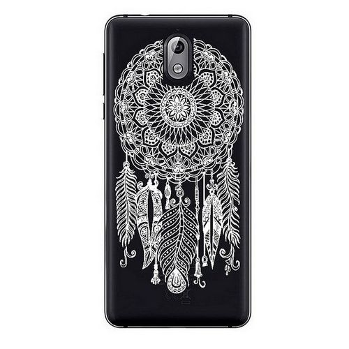 Coque Nokia 3.1 2018 Dreamcatcher Blanc Plume Attrape Reves