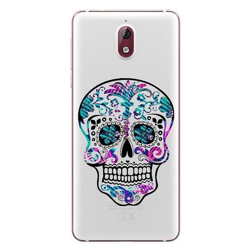 Coque Nokia 3.1 2018 Mort Mexicaine Rose Bleu Calavera