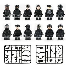 BOROK 12 Pièce Mini Figurines Militaires SWAT Soldat Bricks Jouet Blocs de Construction Figurines de lArmée Cadeau Anniversaire Noël pour Enfant 