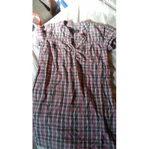 Tunique Robe Rose Raye Gris Taille 12 Ans