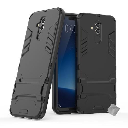 Housse Etui Coque Rigide Anti Choc Pour Huawei Mate 20 Lite + Film Ecran - Noir