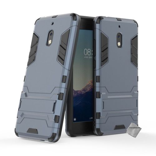 Housse Etui Coque Rigide Anti Choc Pour Nokia 2.1 (2018) + Film Ecran - Bleu Fonce