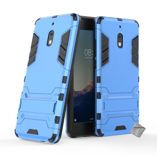 Housse Etui Coque Rigide Anti Choc Pour Nokia 2.1 (2018) + Verre Trempe - Bleu Clair