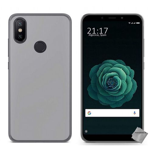 Housse Etui Coque Pochette Silicone Gel Fine Pour Xiaomi Mi A2 + Verre Trempe - Blanc Transparent