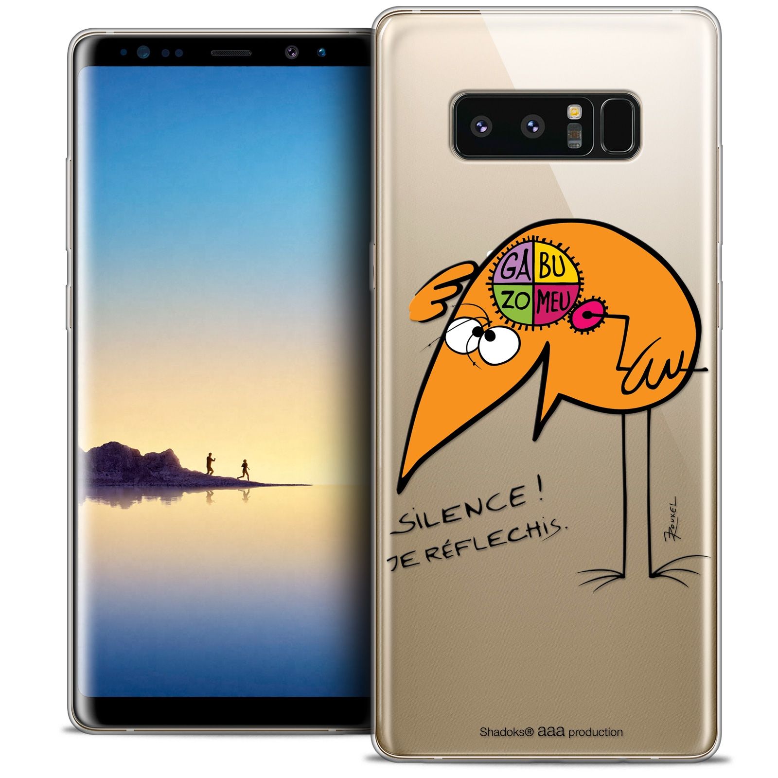 Caseink Caseink Coque Pour Samsung Galaxy Note 8 (6.3 ) Housse Etui [Licence Officielle Collector Les Shadoks® Design Silence - Souple - Ultra Fin - Imprimé En France]