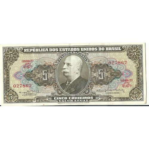 Bresil - Billet De 5 Cruzeiros - 1962 / 1964