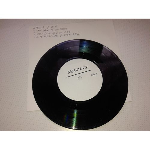 Johnny Hallyday 45 Tours Vinyle Test Pressing Amour D Ete+3