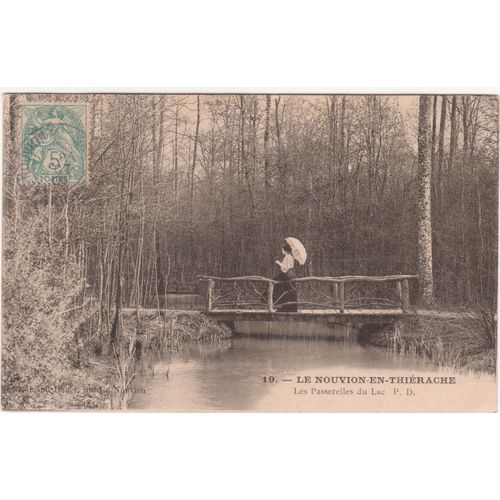 Cpa - 19 - Le Nouvion-En-Thiérache (Aisne/02170) - Les Passerelles Du Lac - (Timbrée, Oblitérée Et Circulée)