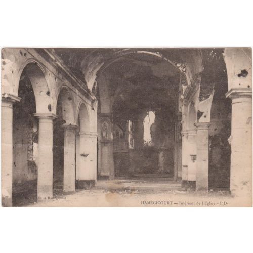 Cpsm - Brissy-Hamégicourt (Aisne/02240) - Intérieur De L'église - (Timbrée, Oblitérée Et Circulée)