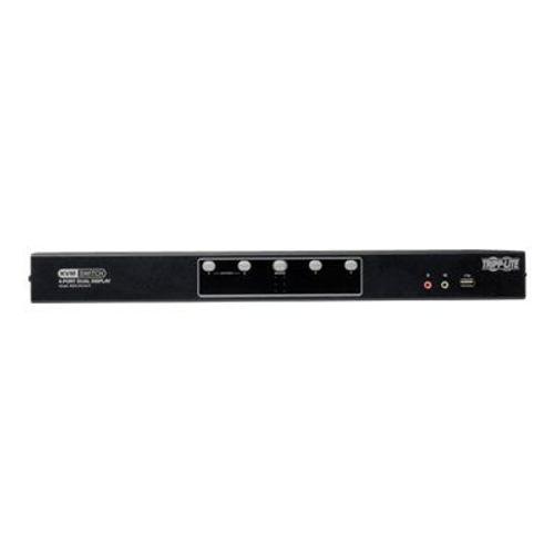 Tripp Lite 4-Port Dual Monitor DVI KVM Switch with Audio and USB 2.0 Hub - Commutateur écran-clavier-souris/audio/USB - 4 x KVM / audio / USB - 1 utilisateur local - de bureau - Conformité TAA