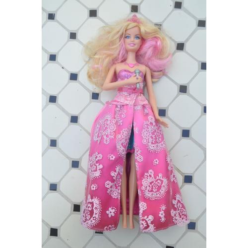 Poupée Barbie Chanteuse Jolie Robe Rose