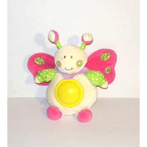 Papillon Veilleuse Nounours Peluche Doudou 32 Cm