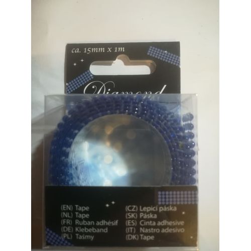 Ruban Adhésif Masking Tape Strass Bleu Pour Scrapbooking, Carterie, Décoration...
